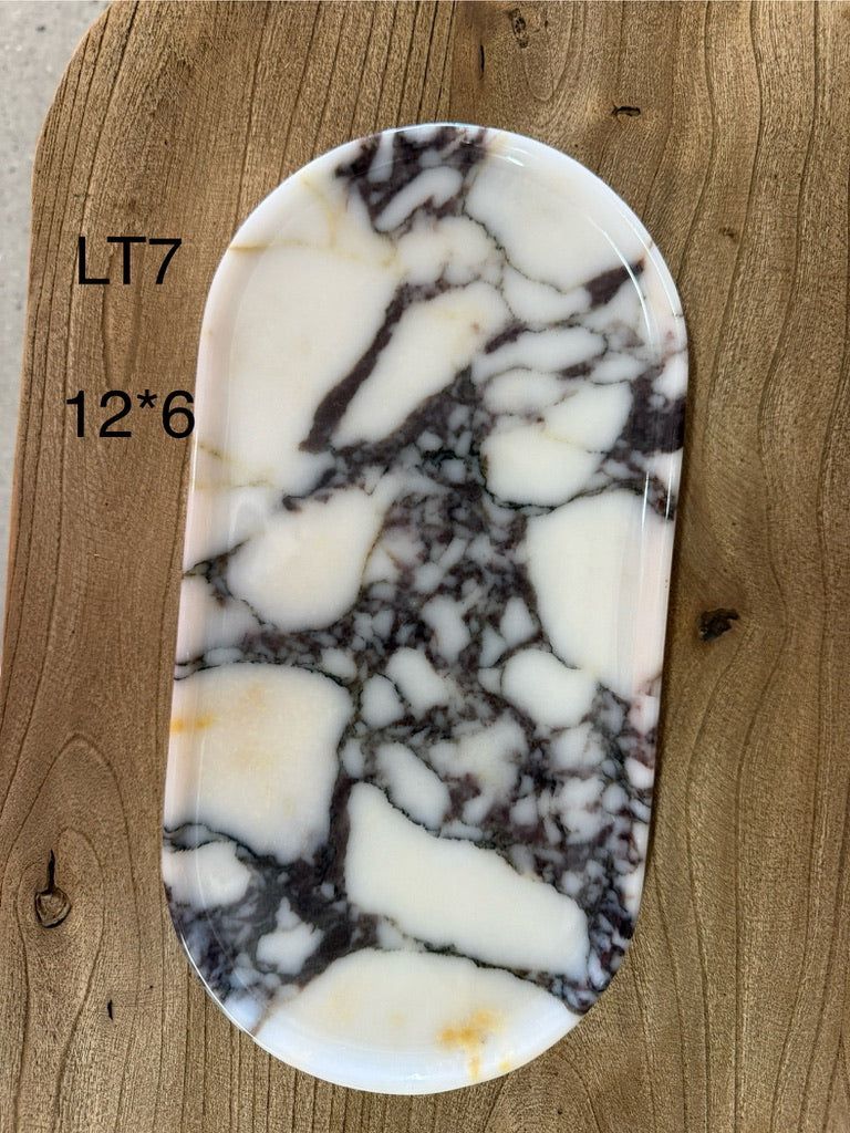 Oval Marble Tray--Various Colors