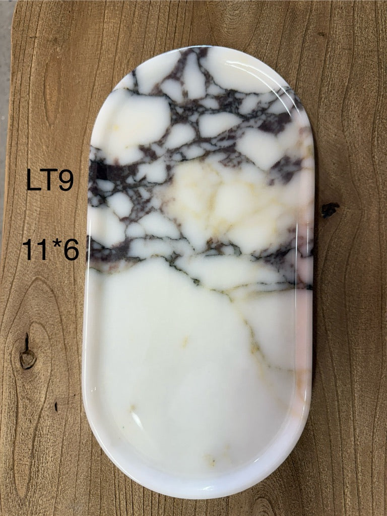 Oval Marble Tray--Various Colors
