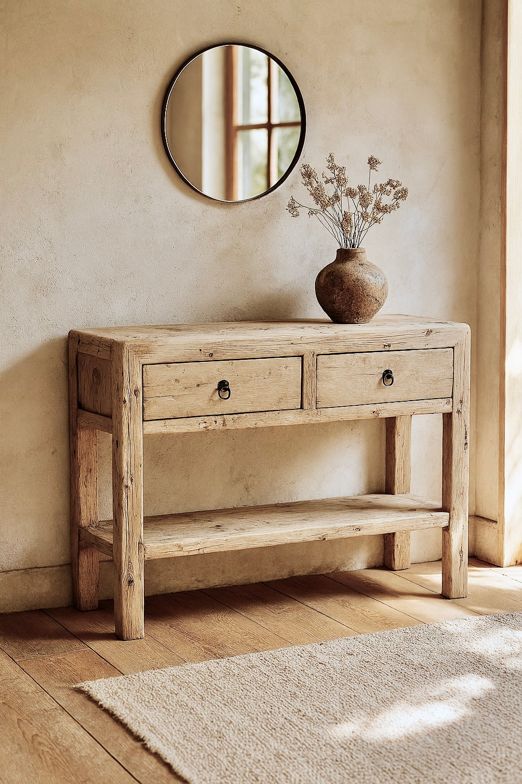 Sacro Reclaimed Console Table Wtih Draws