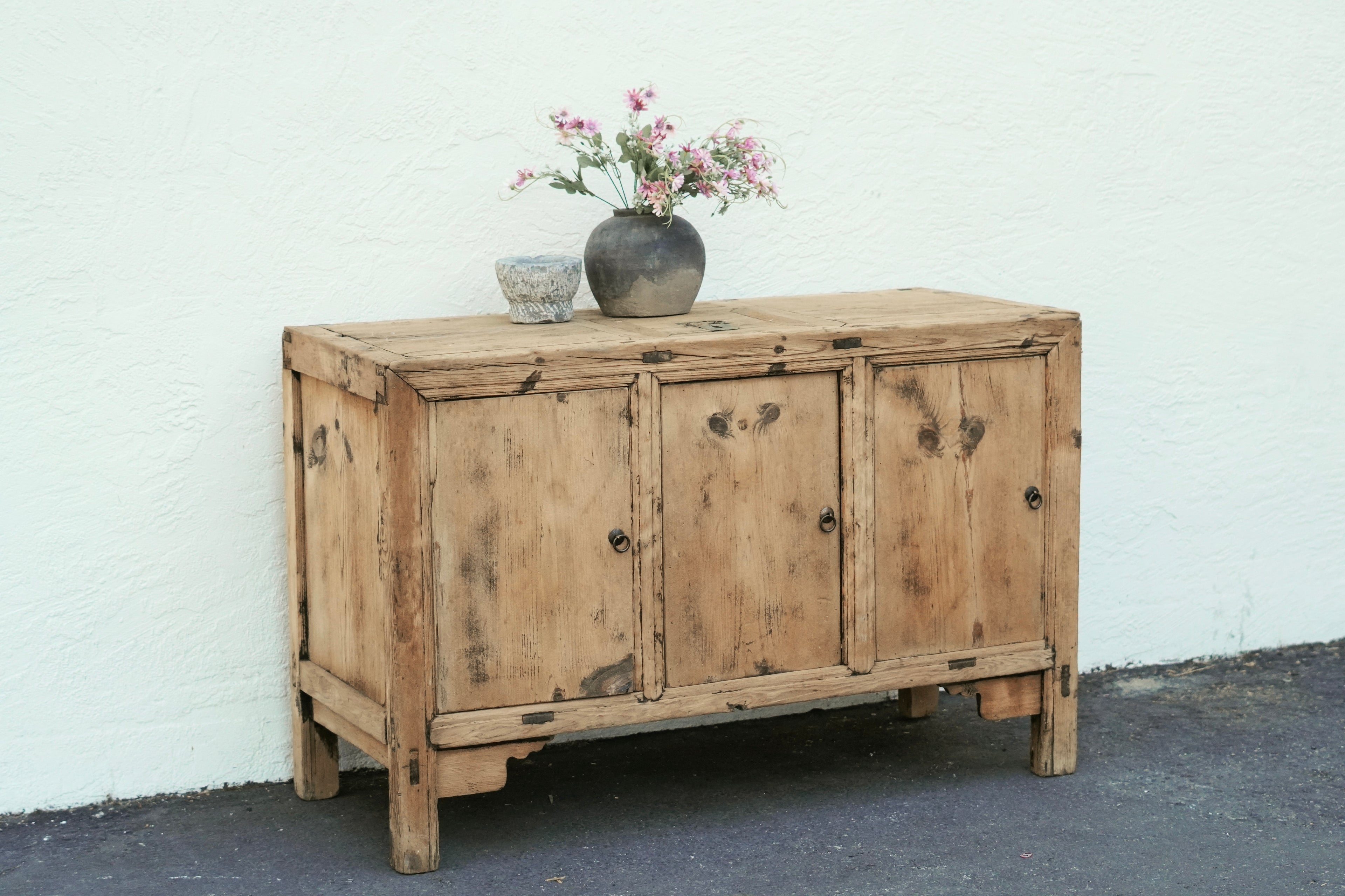 Jing Vintage Elm Wood Sideboard