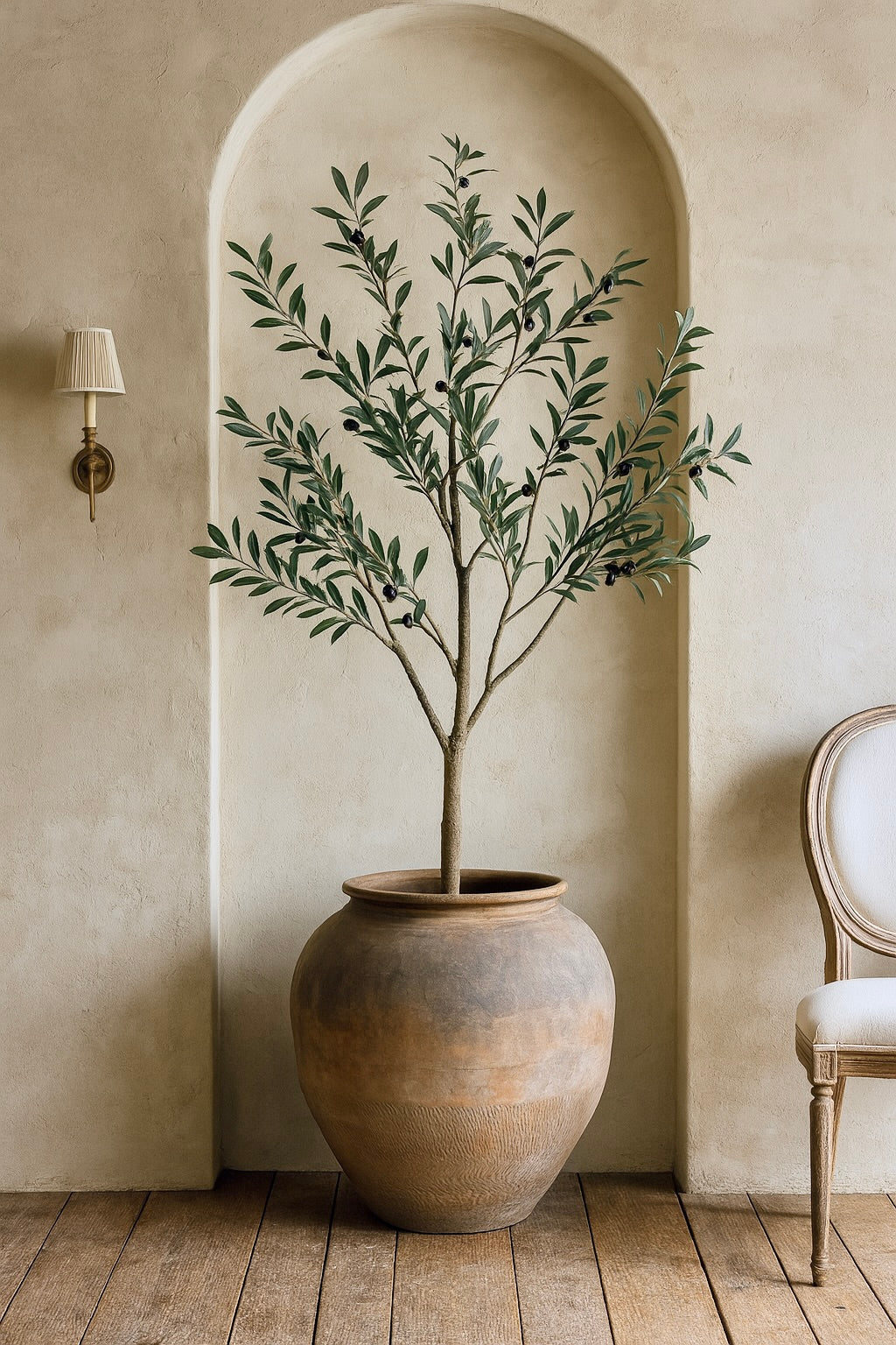 Vintage Rustic Terracotta Brown Pot, Vessel Planter - XLarge