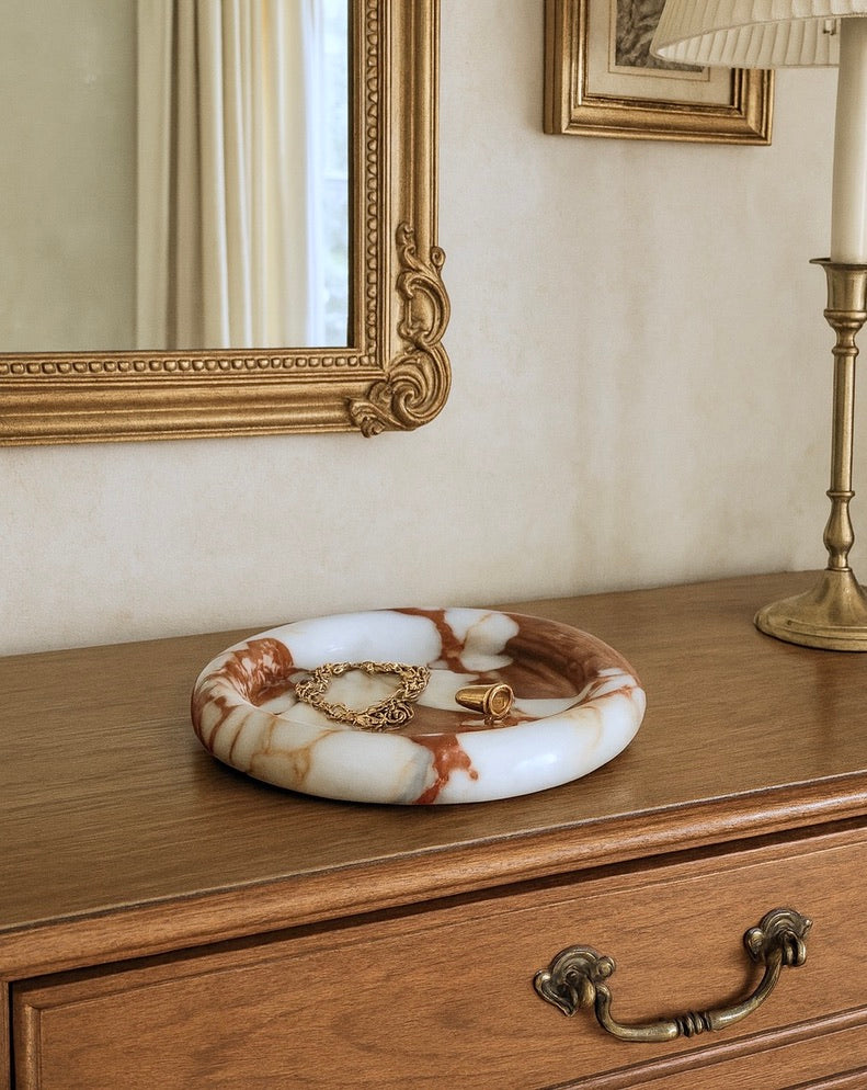 Round Marble Tray--Multiple Colors