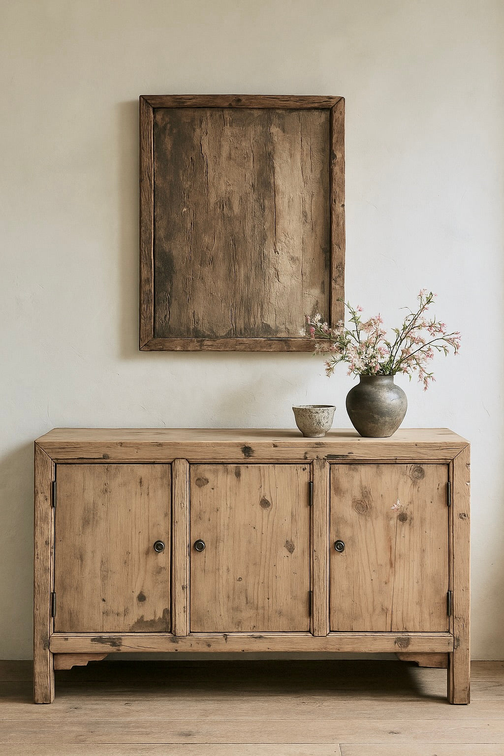 Jing Vintage Elm Wood Sideboard