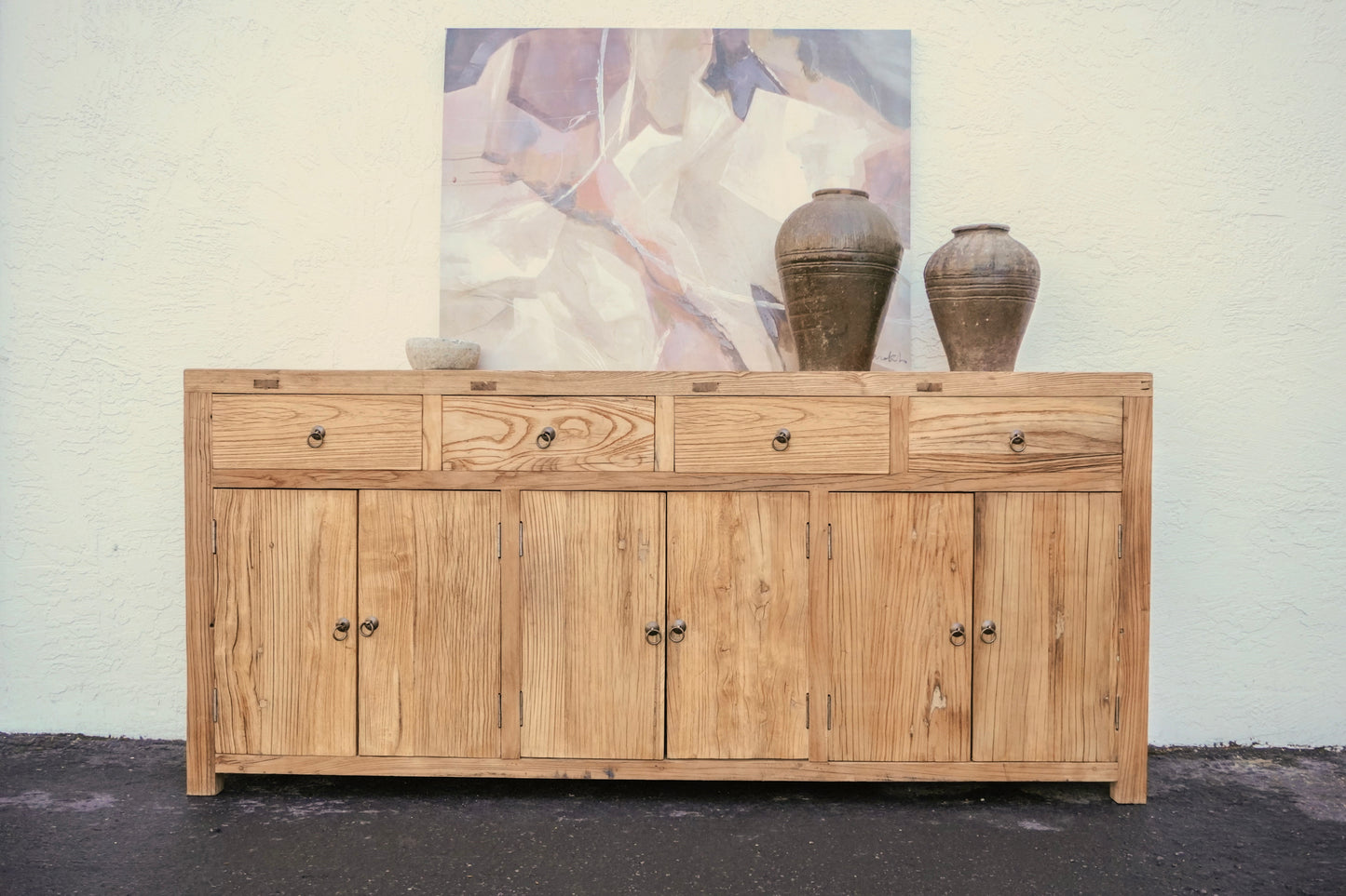 Vintage / Reclaimed Elm Wood Rustic Cabinet