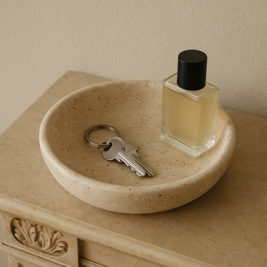 Travertine Fruit Bowl