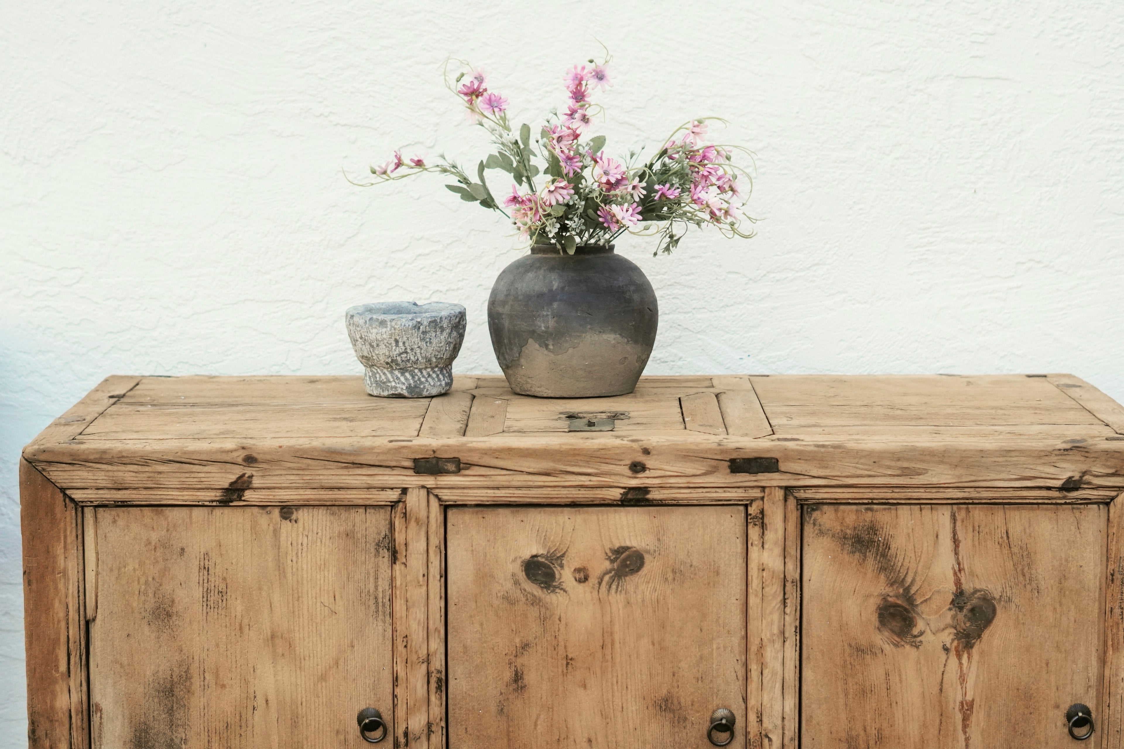 Jing Vintage Elm Wood Sideboard