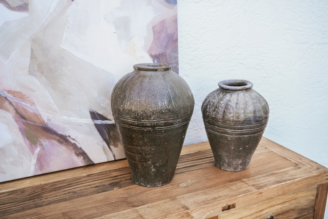 Vintage Rustic Pot without Handles - Pearl Shape
