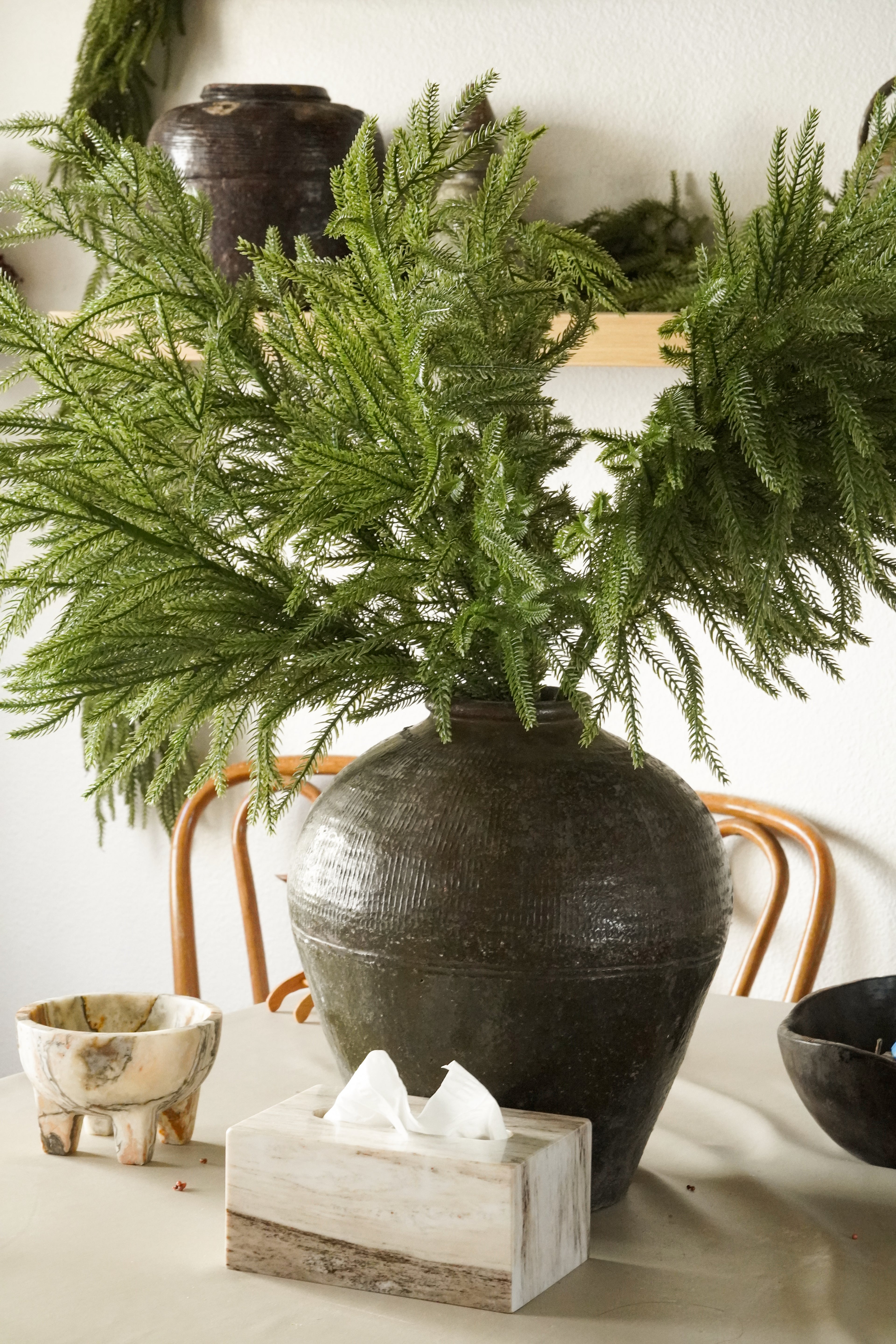 (6)35‘’ Real Touch Christmas Norfolk Pine Stems