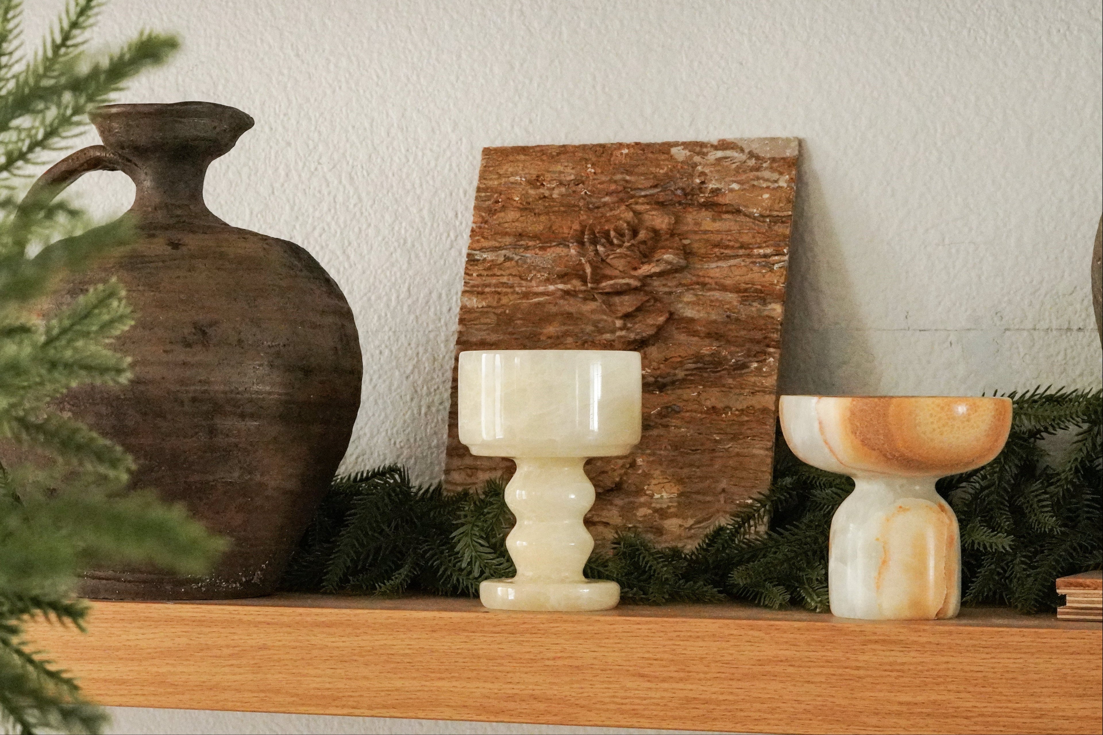 Marble French-Style Candle Holder