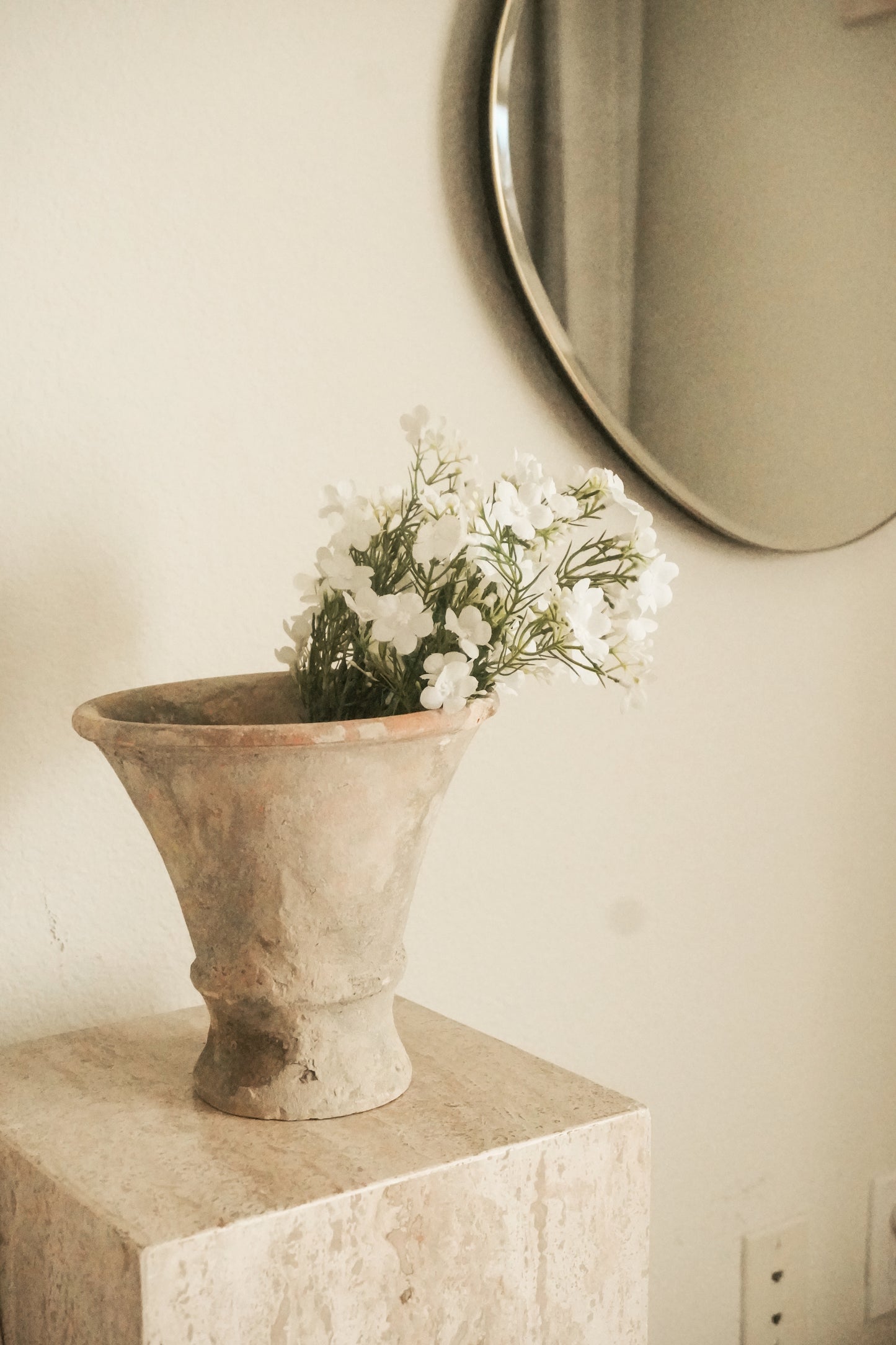Miji Vintage Clay Vase, Rustic Terracotta Pot