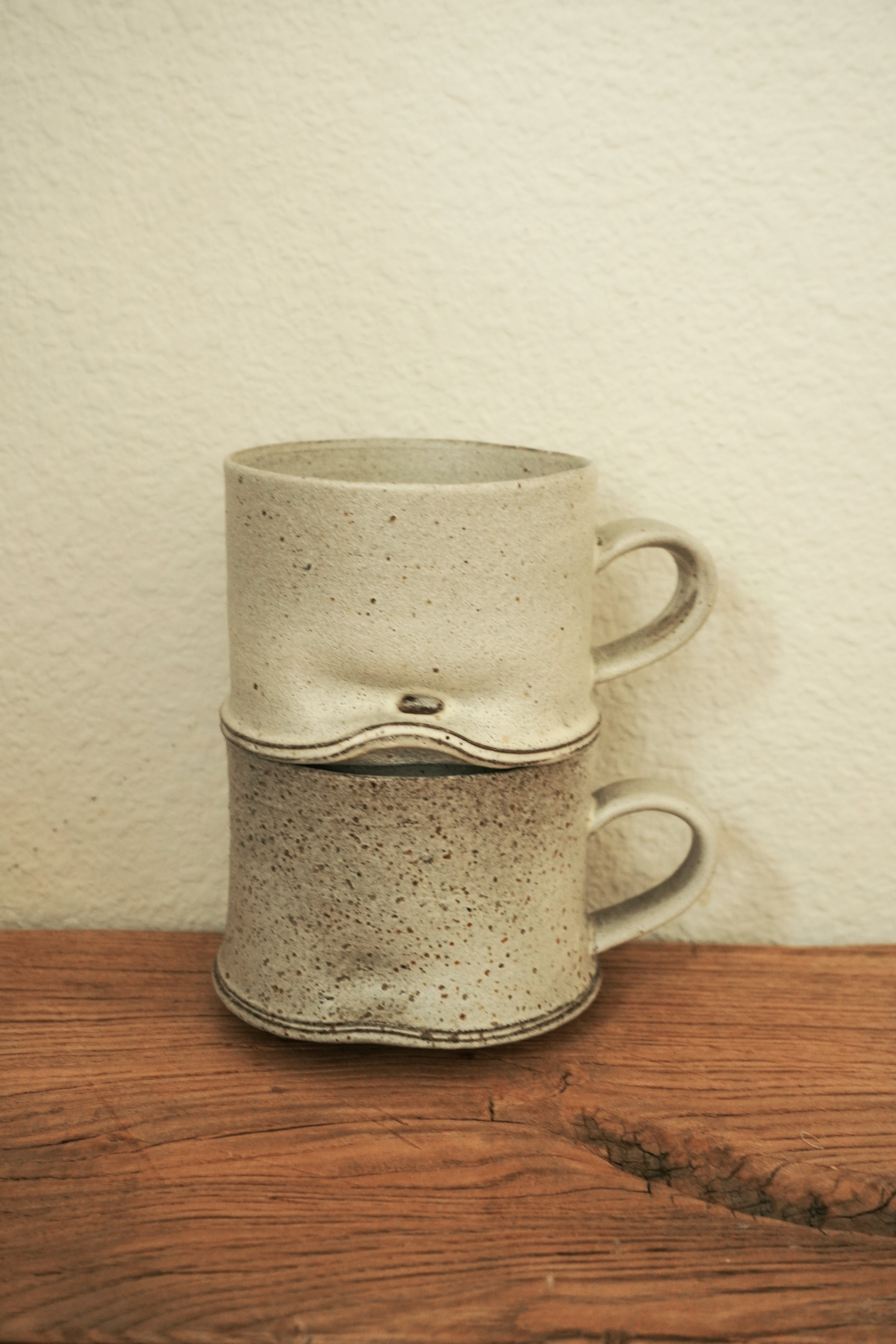 Handmade Wavy Rim Tea Cup