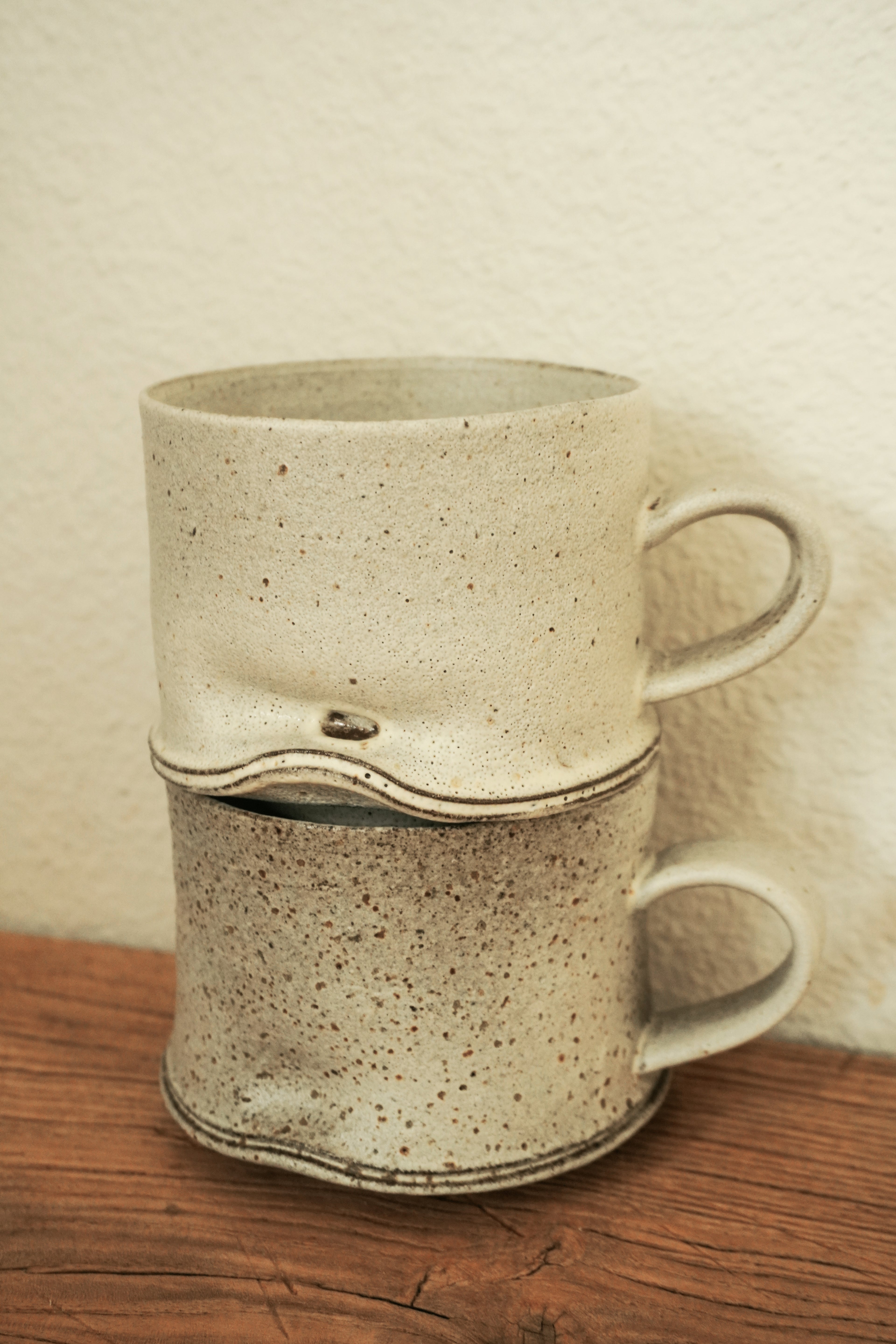 Handmade Wavy Rim Tea Cup