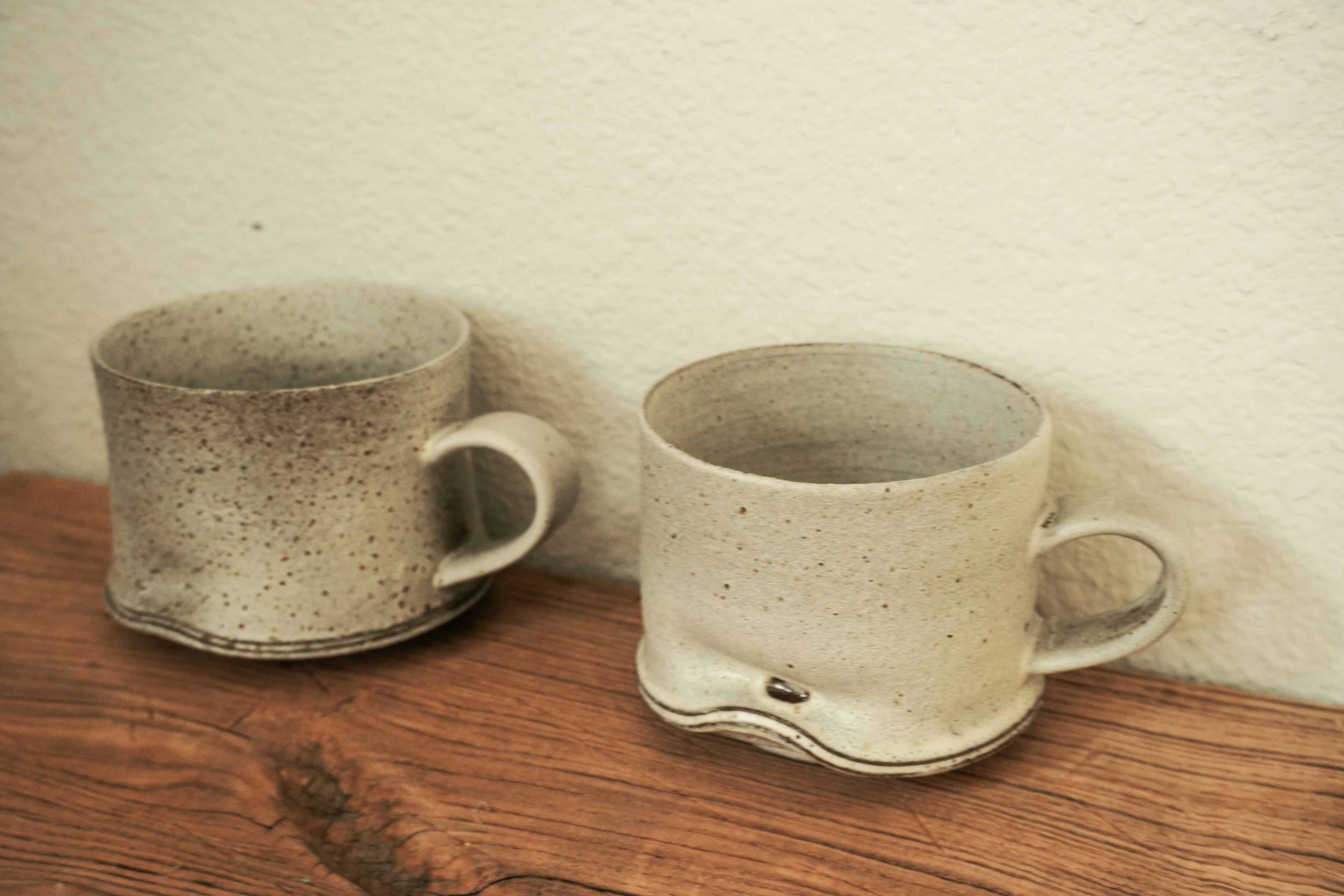 Handmade Wavy Rim Tea Cup