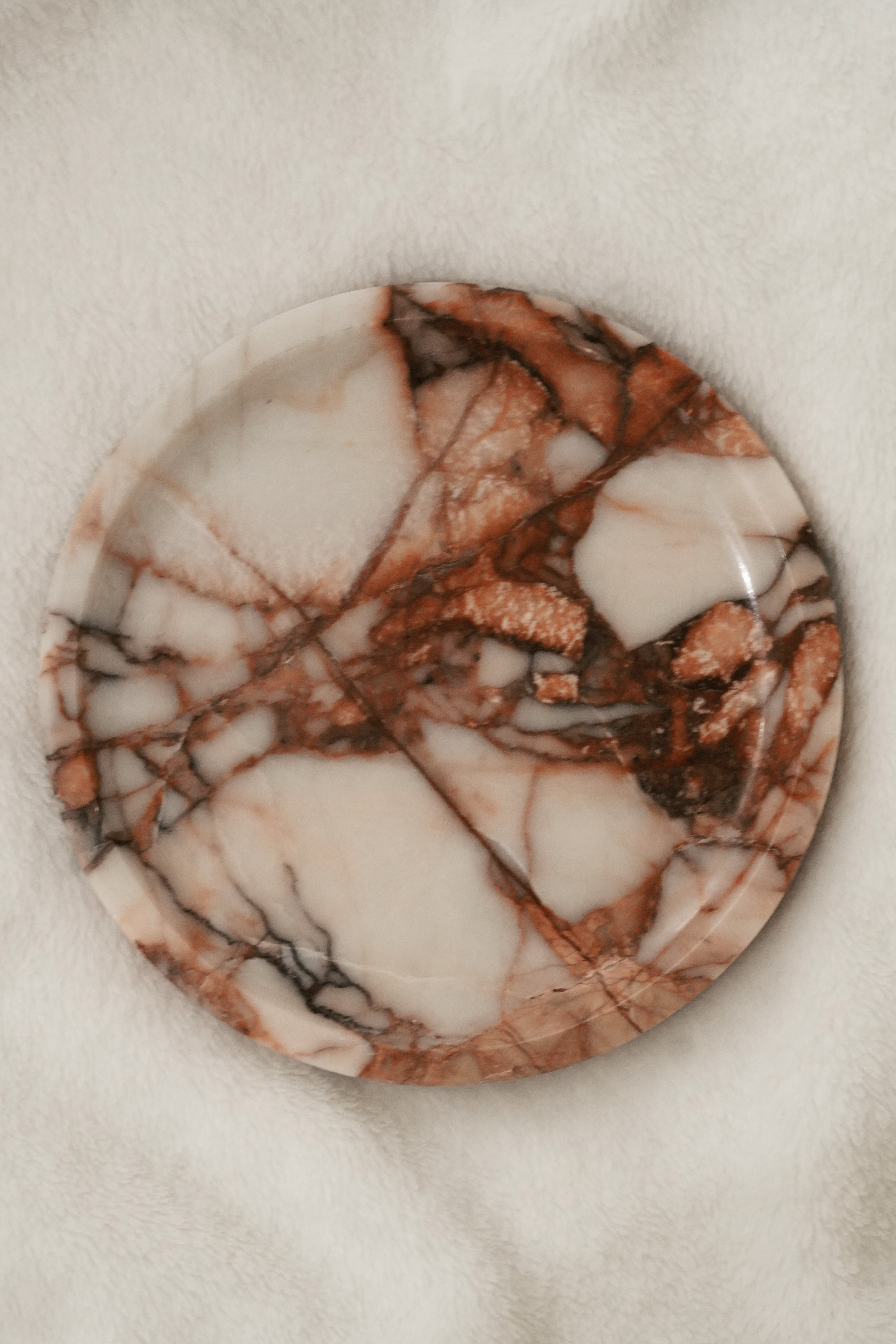 Round Marble Tray--Multiple Colors