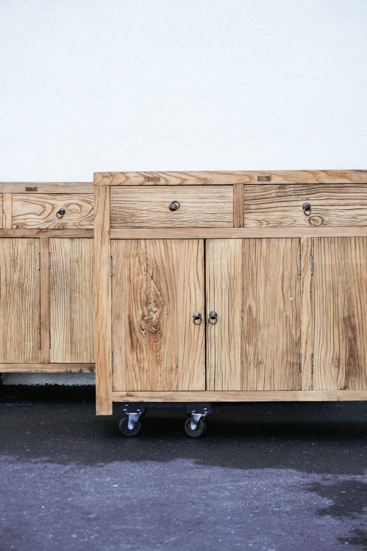 Vintage / Reclaimed Elm Wood Rustic Cabinet