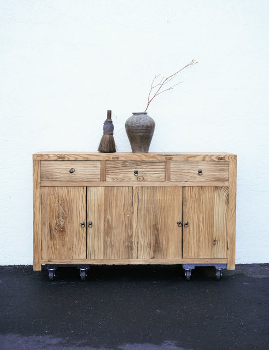 Rustic Vintage Cabinet Reclaimed Elm Wood --Two Sizes