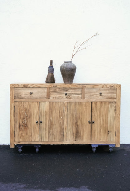 Vintage / Reclaimed Elm Wood Rustic Cabinet