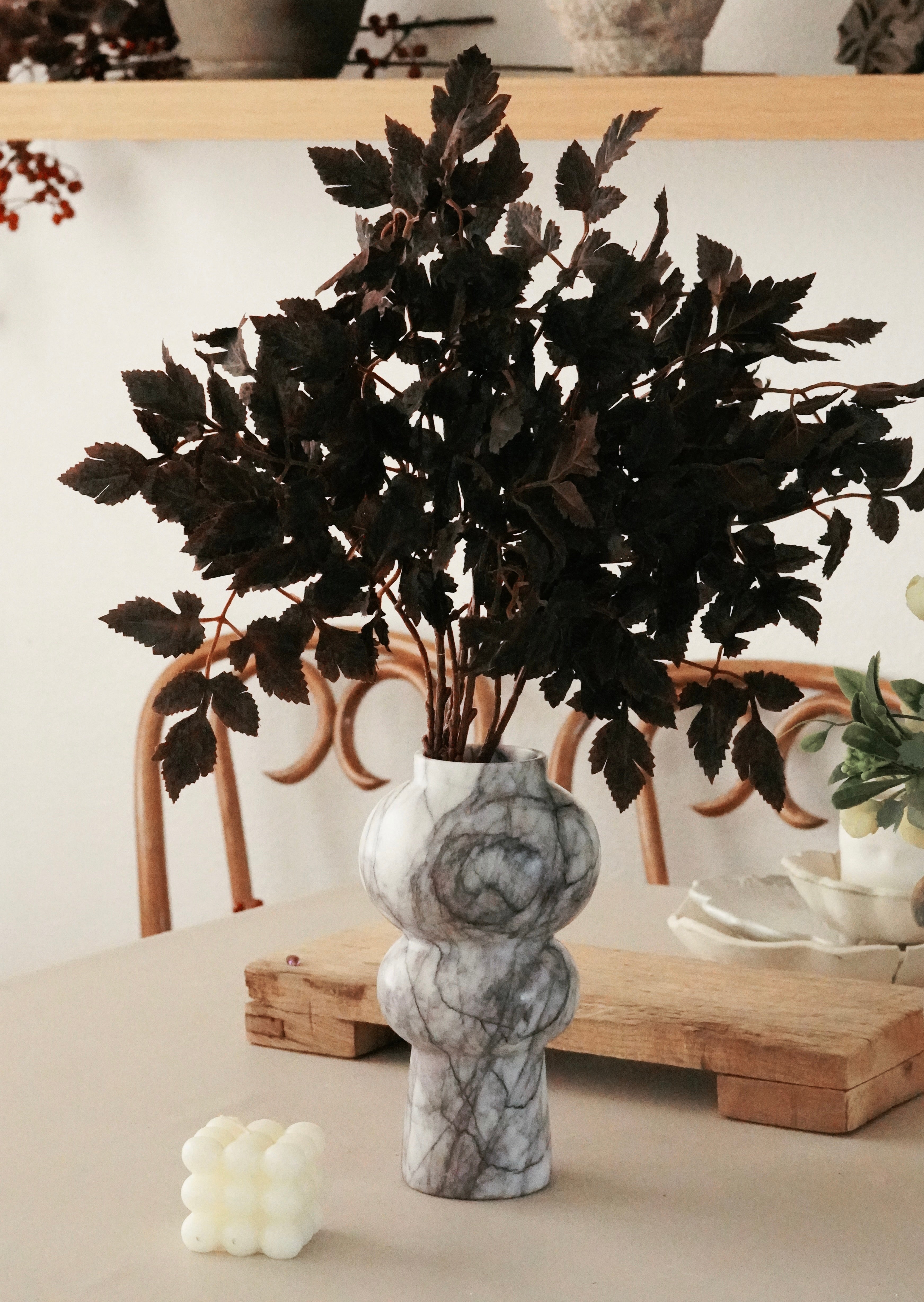 Sculptural Marble Vase – Lilac Marble