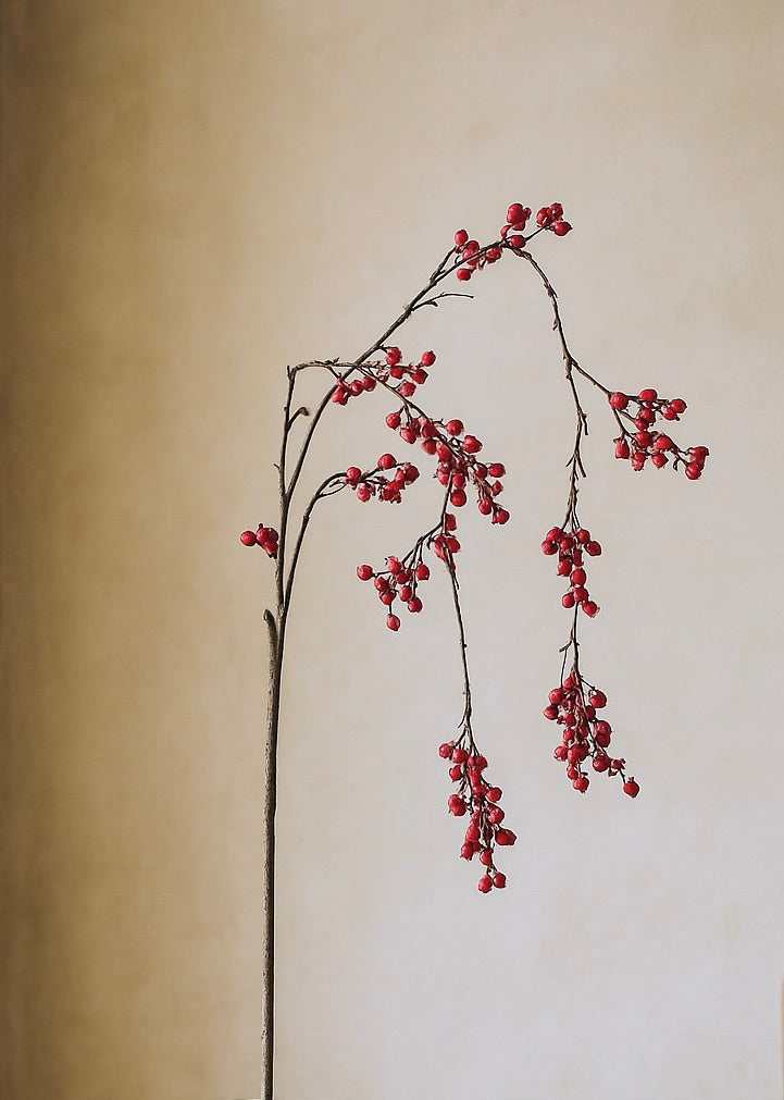 29''Christmas Artificial Red Berry Stems