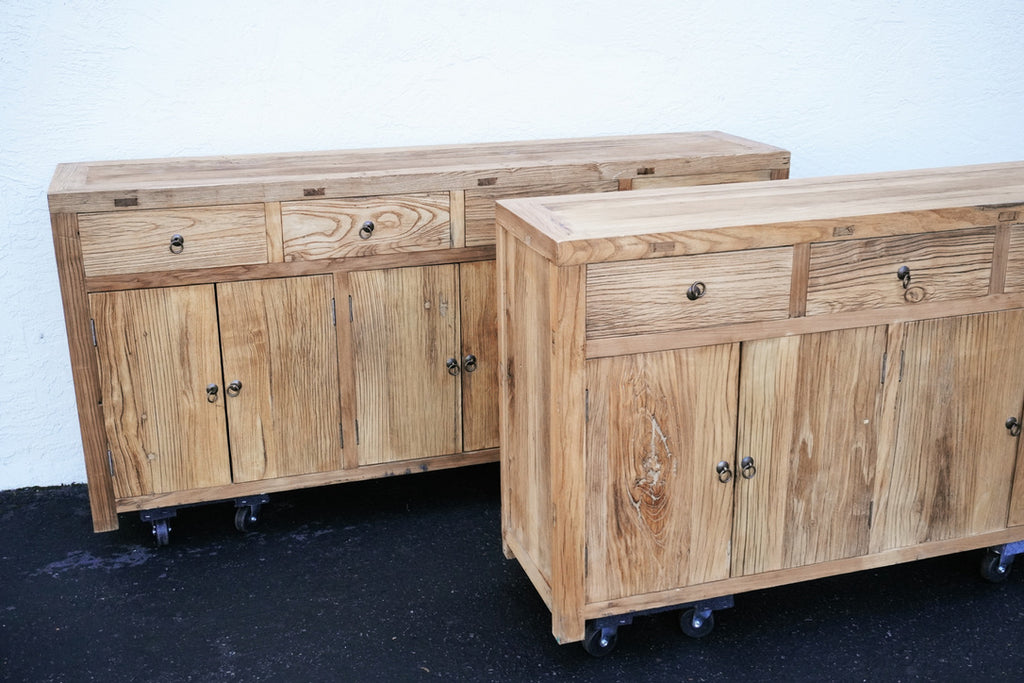 Vintage / Reclaimed Elm Wood Rustic Cabinet