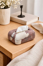 Italian Calacatta Viola Marble Tissue Box