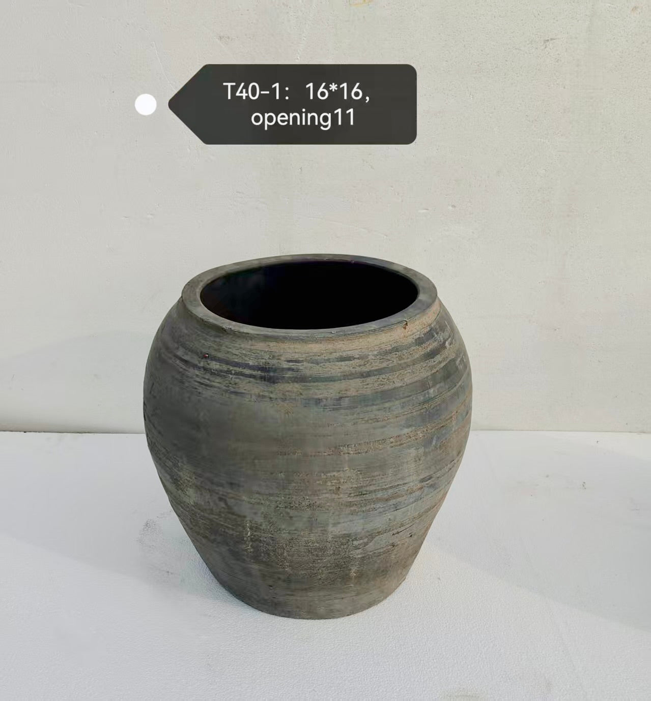 Vintage Wabi-Sabi Rustic Ceramic Planter--X Large