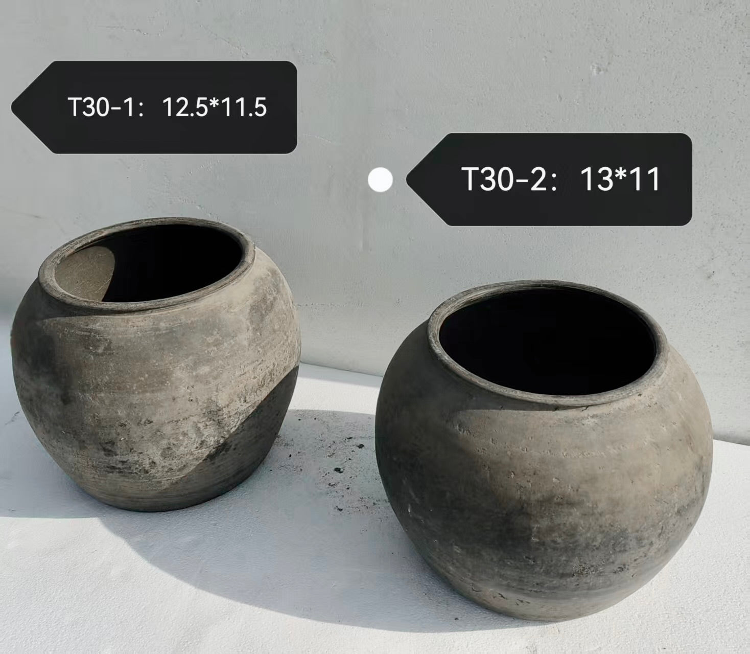 Vintage Rustic Clay Pot - Large Size
