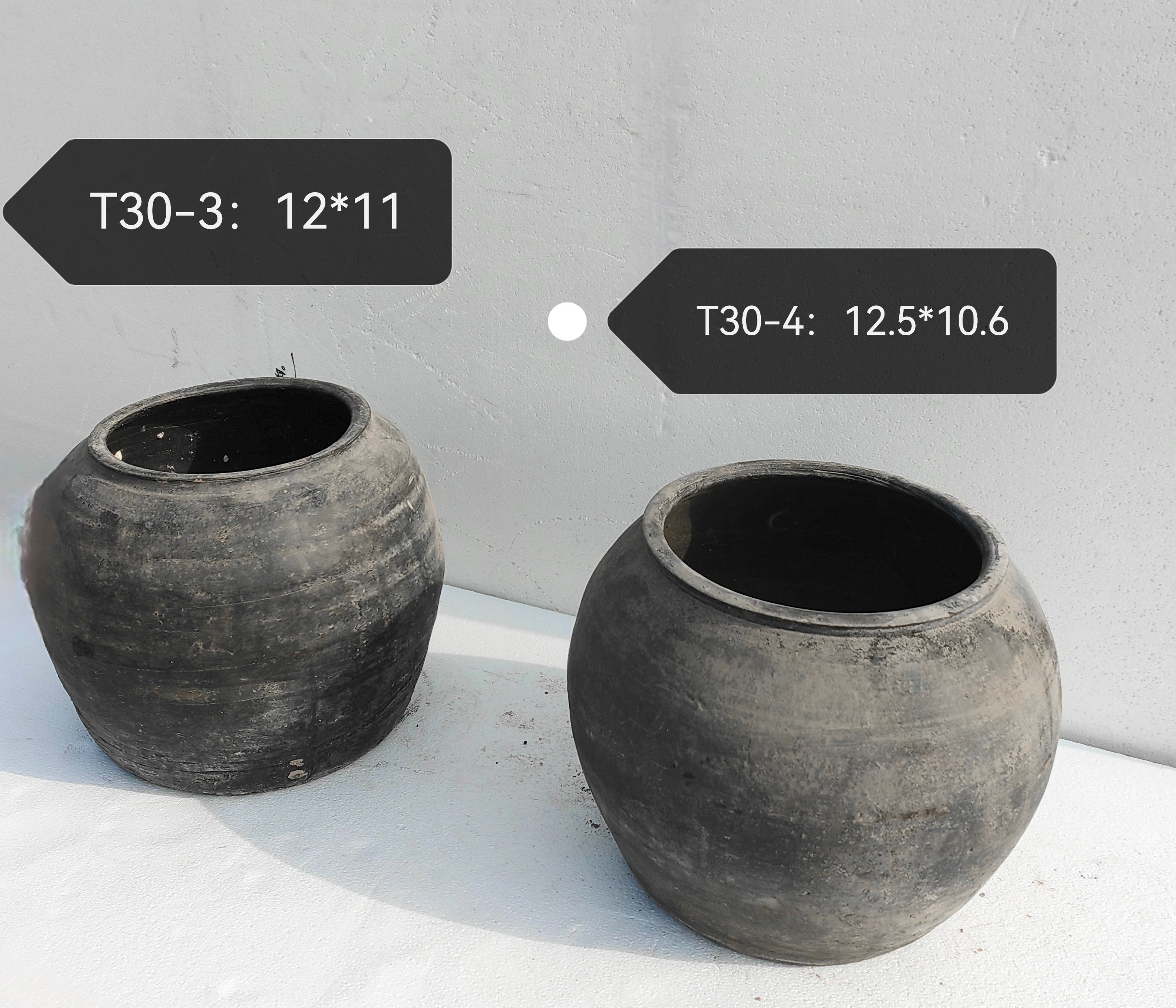 Vintage Rustic Clay Pot - Large Size