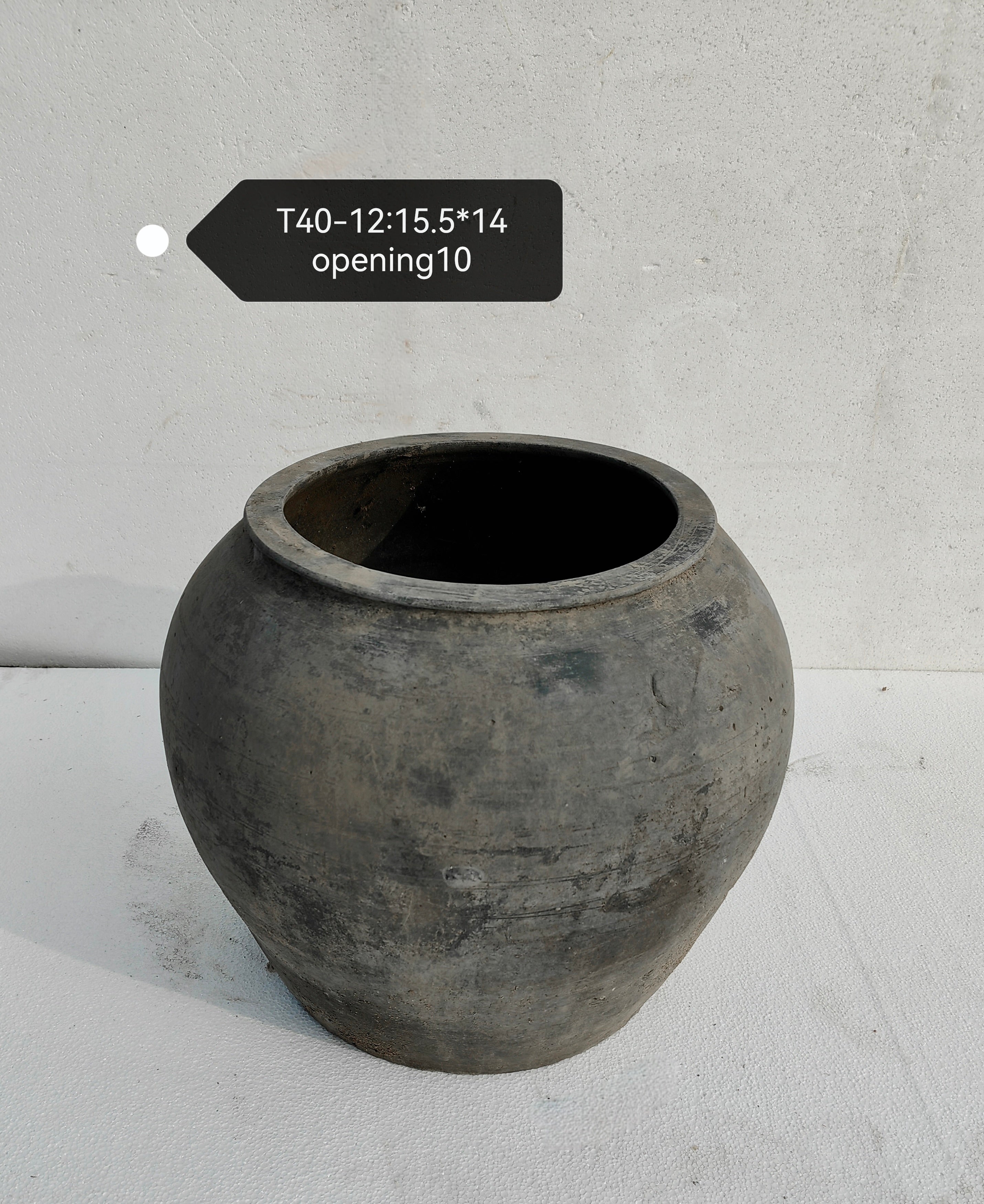 Vintage Wabi-Sabi Rustic Ceramic Planter--X Large