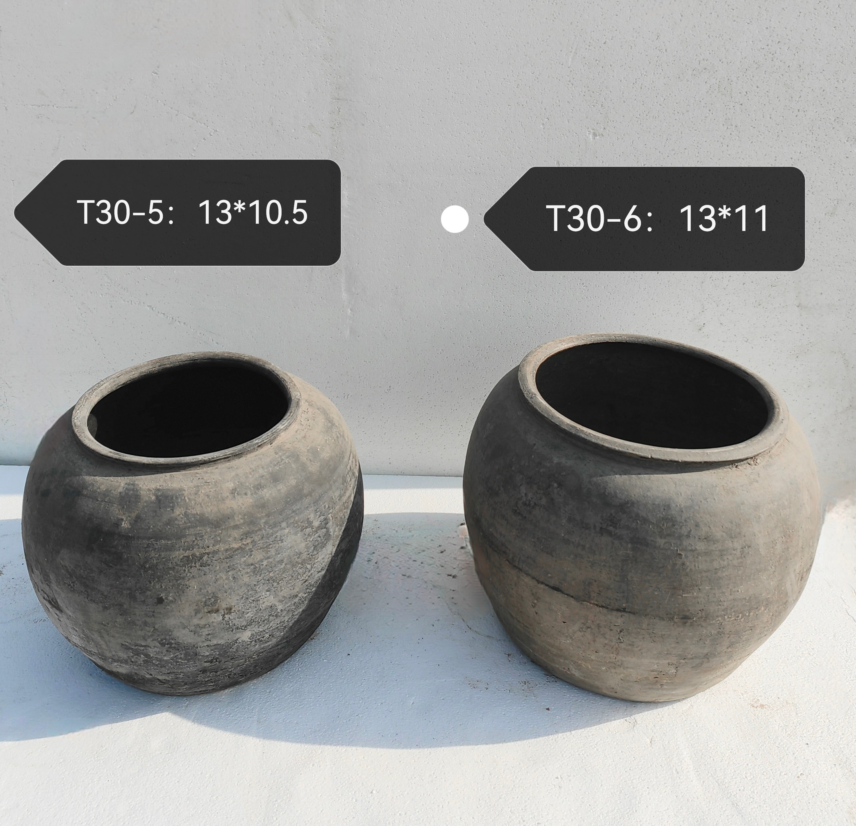 Vintage Rustic Clay Pot - Large Size