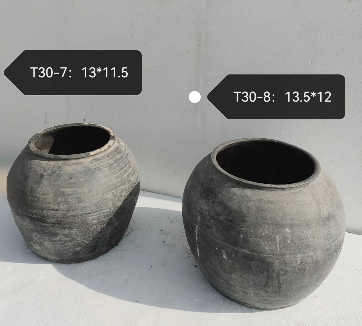 Vintage Rustic Clay Pot - Large Size