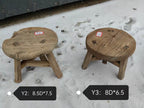 Antique Rustic Elm Wood Mini Stool--Various Sizes