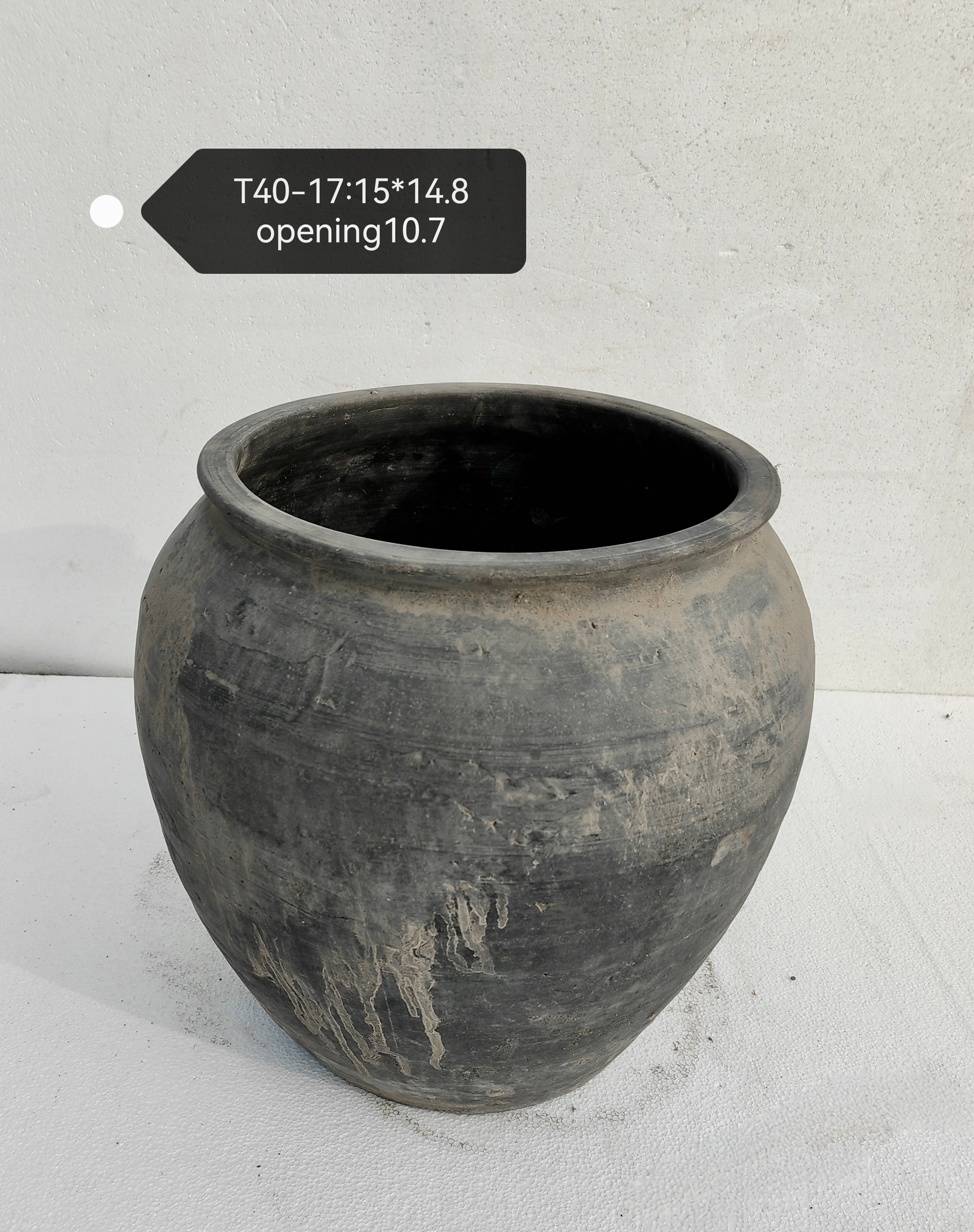 Vintage Wabi-Sabi Rustic Ceramic Planter--X Large