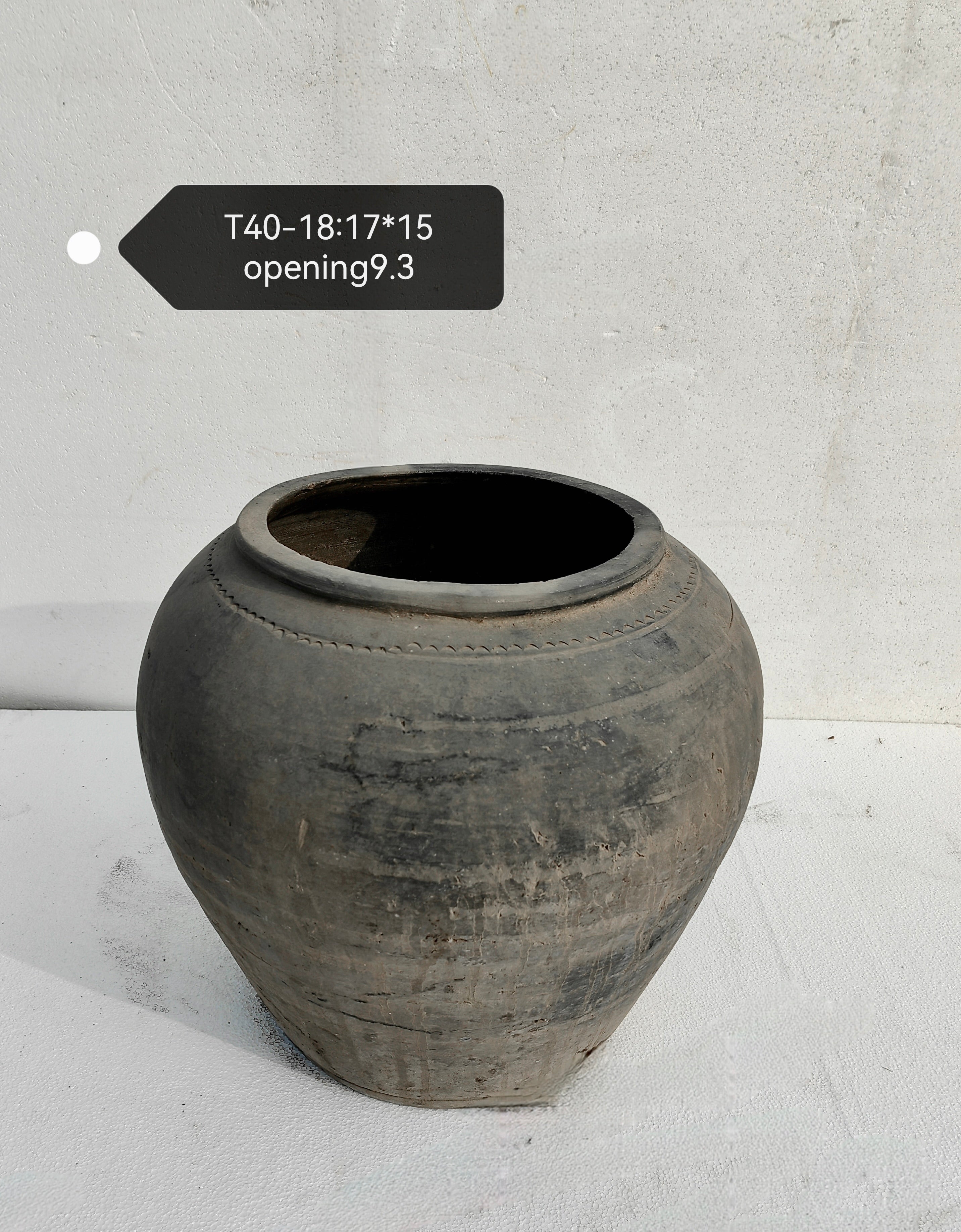 Vintage Wabi-Sabi Rustic Ceramic Planter--X Large