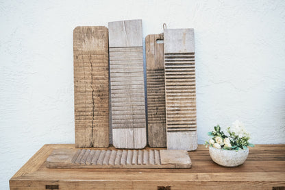 Vintage Chinese Wood Washboard