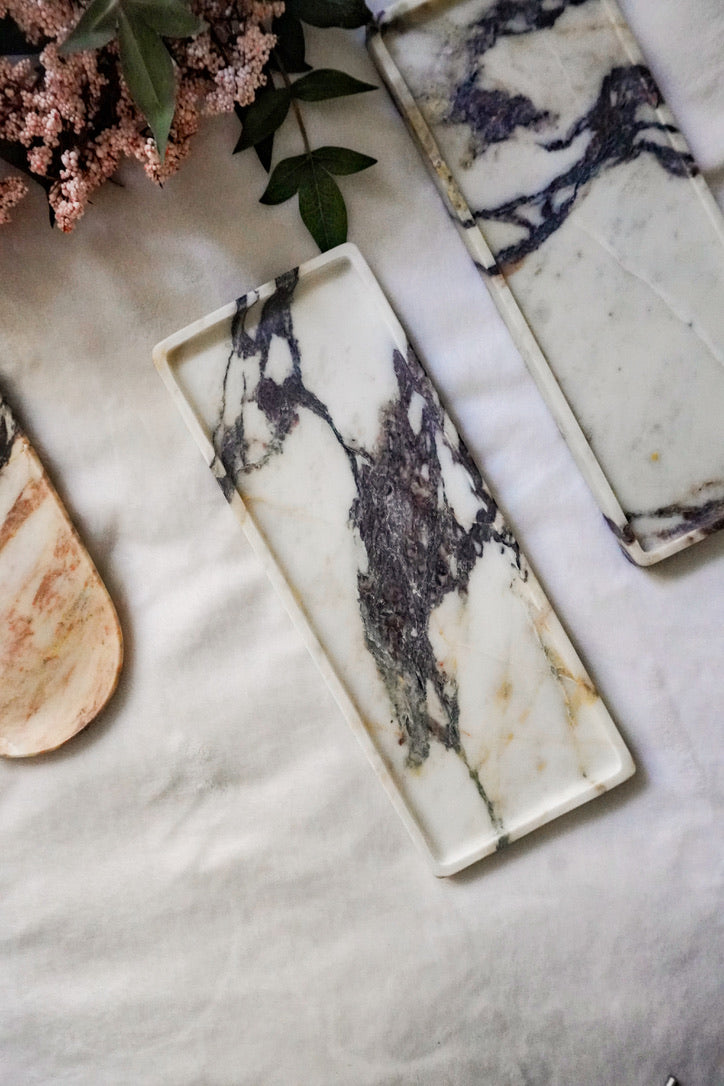 Rectangular Marble Tray-- Various Colors