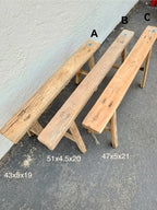 Vintage Wabi-Sabi Rustic Elm Wood Bench - Regular Size