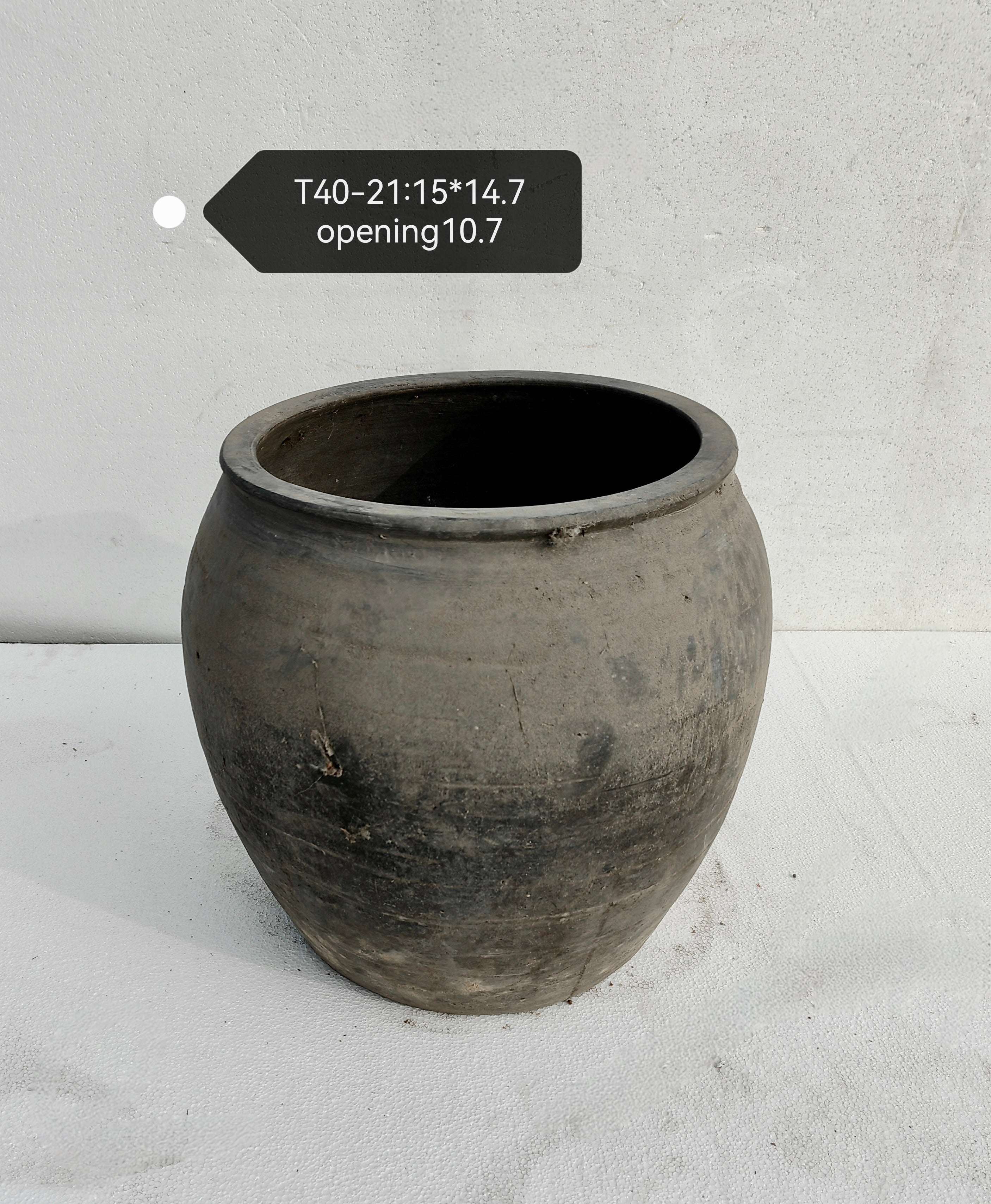 Vintage Wabi-Sabi Rustic Ceramic Planter--X Large