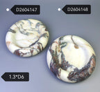 Italian Calacatta Viola Round Marble Catchall Tray