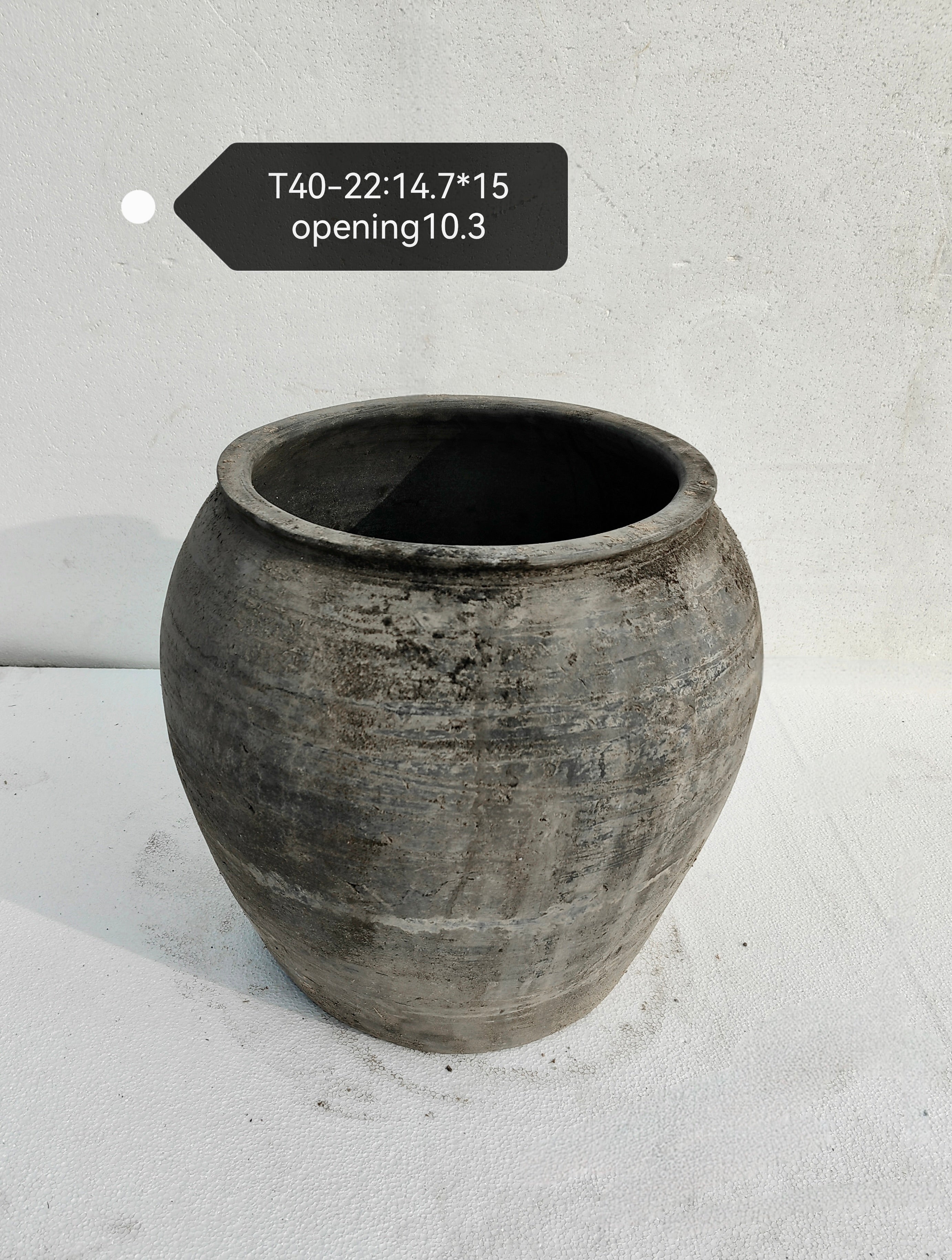 large clay planter pot Bespoke Vintage Clay Planters – XL – No Drainage C