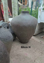 Vintage Chinese Earthenware Pot--Large Tall