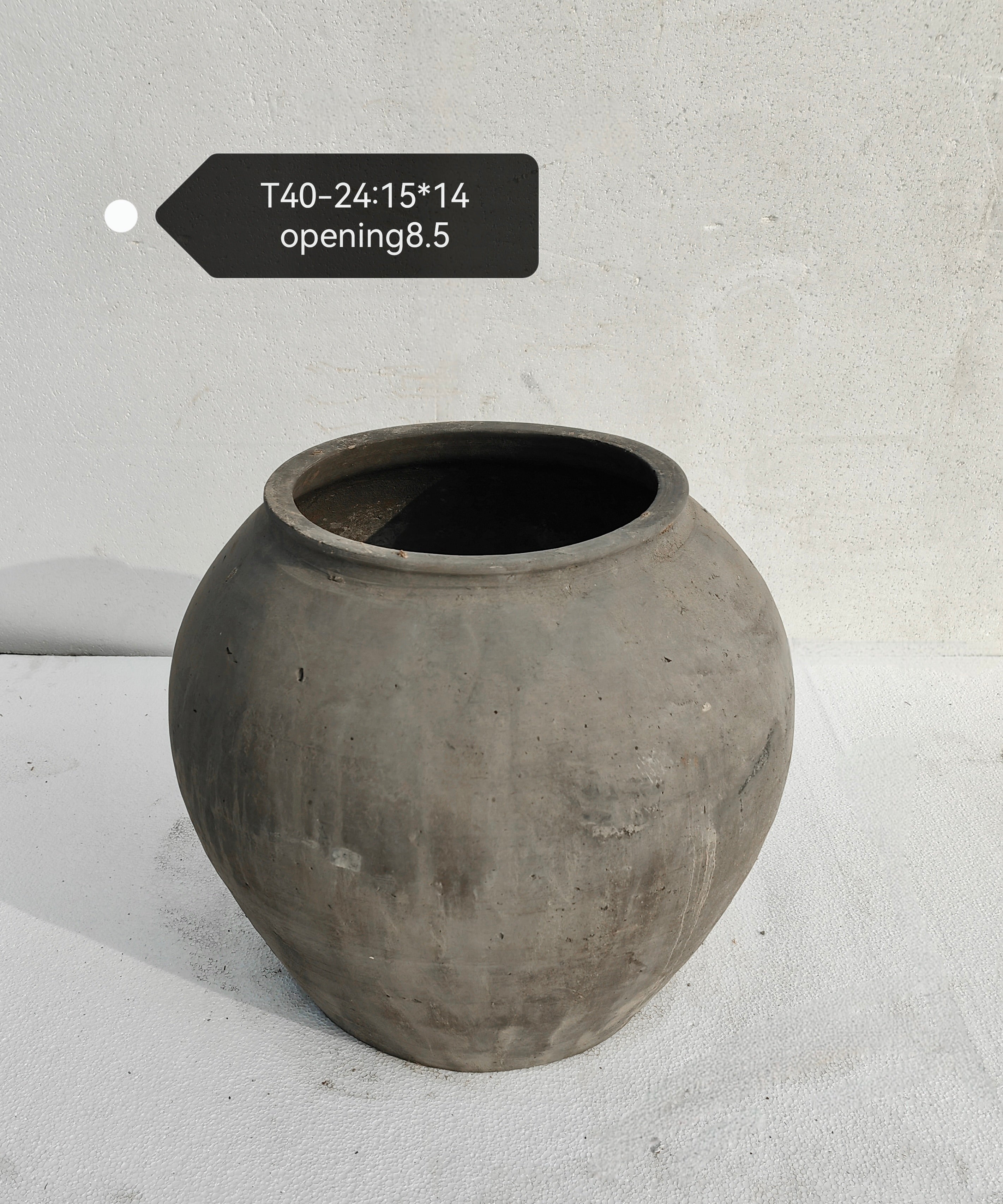 Vintage Wabi-Sabi Rustic Ceramic Planter--X Large