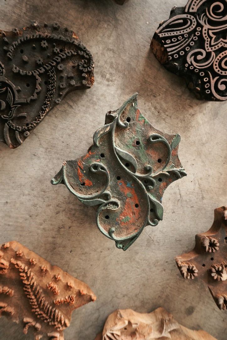 Vintage Wooden Textile Stamp