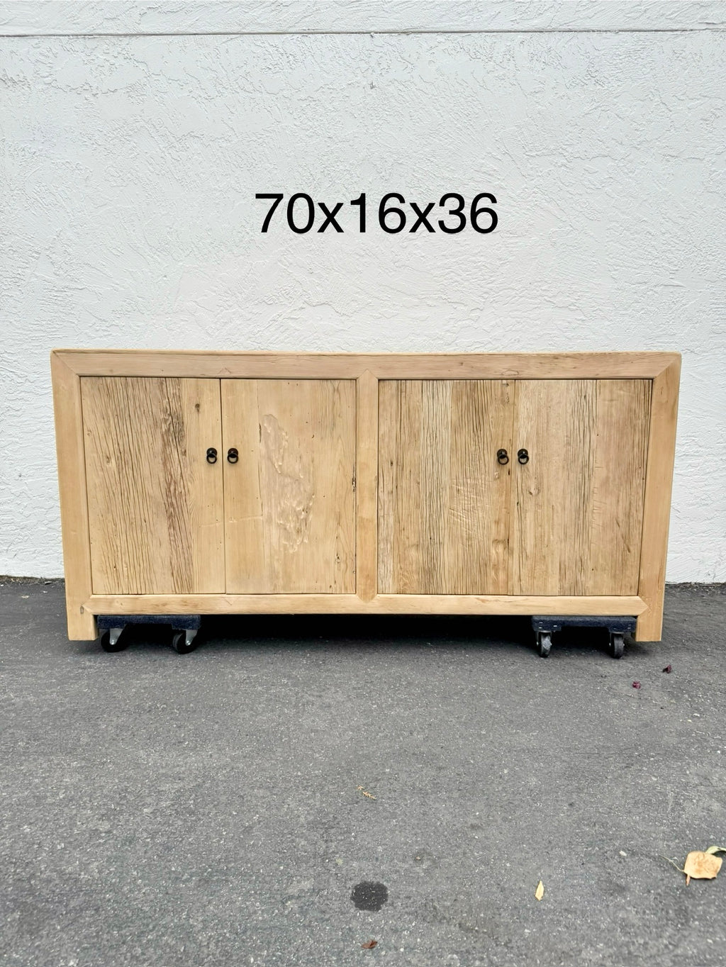Ming Vintage Reclaimed Wood Sideboard Cabinet 4 Doors--2 size