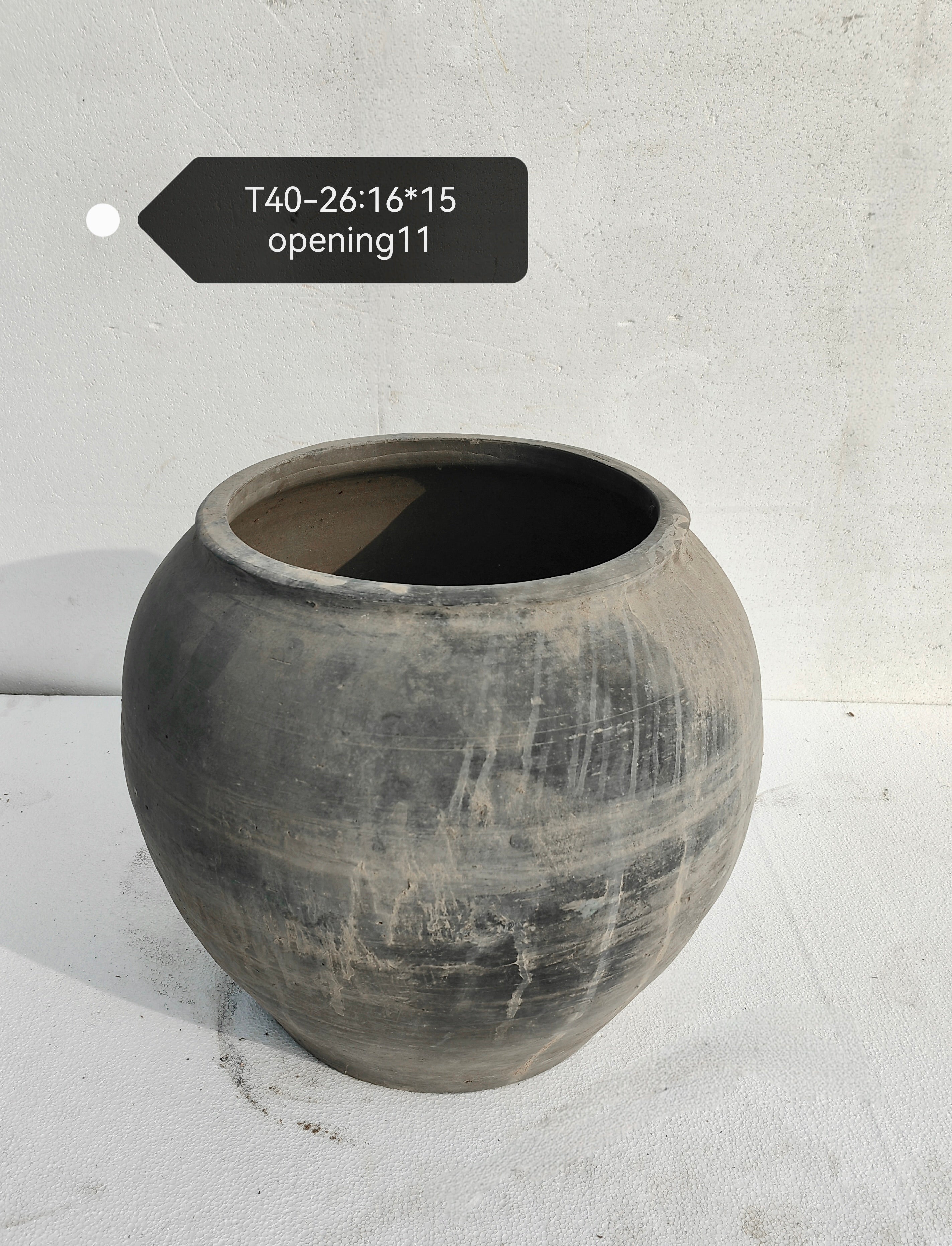 Vintage Wabi-Sabi Rustic Ceramic Planter--X Large