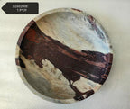 Large Viola Marble Pedestal Bowl--Two Pieces
