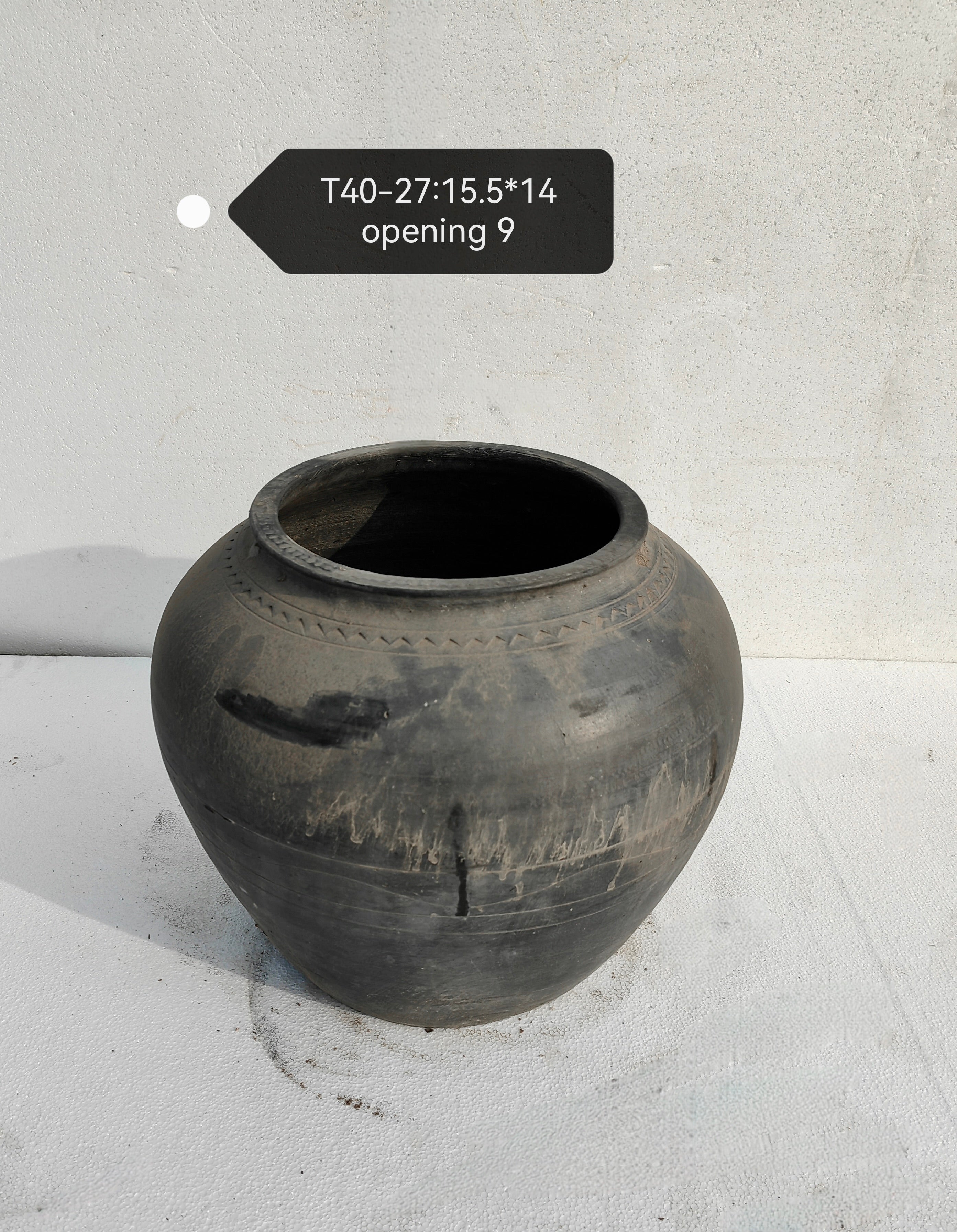 Vintage Wabi-Sabi Rustic Ceramic Planter--X Large