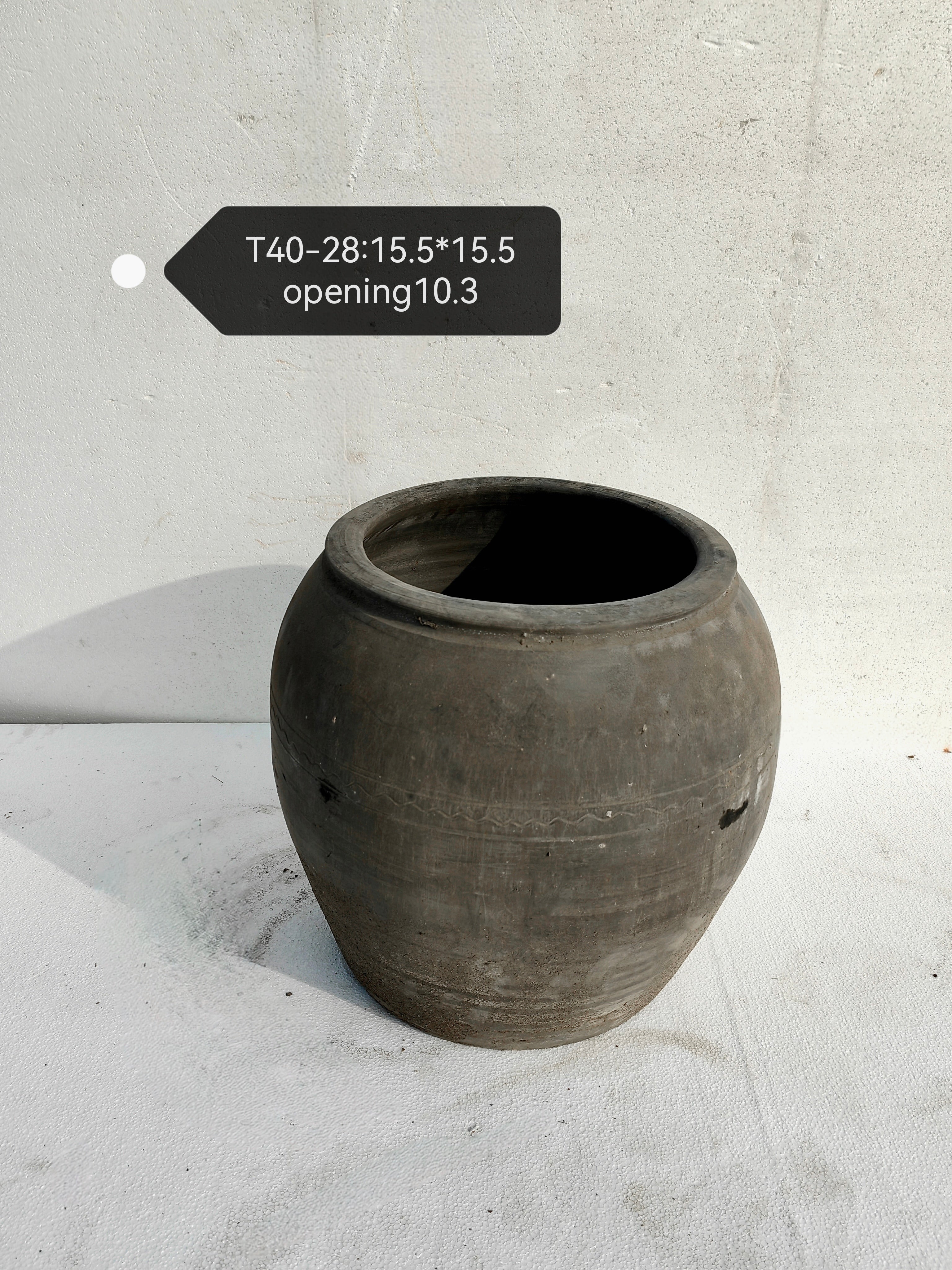 Vintage Wabi-Sabi Rustic Ceramic Planter--X Large