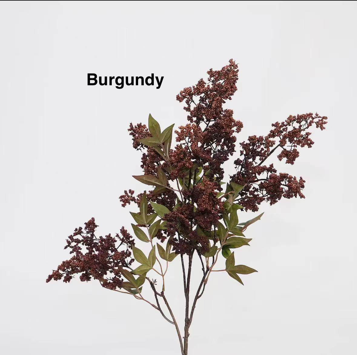 43'' Artificial Berry With Leaves--Multiple Colors