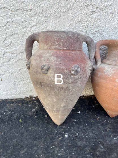 Vintage Handmade Pointy Amphorae Pottery